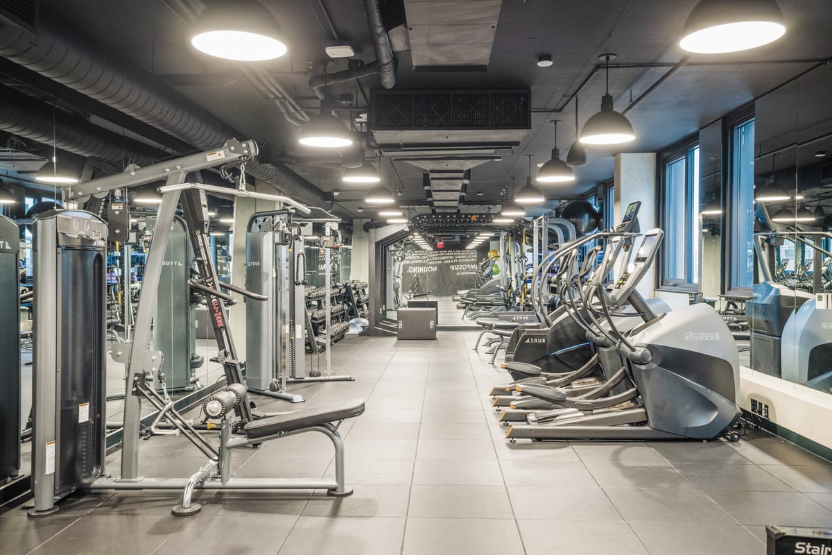 Modern fitness center 