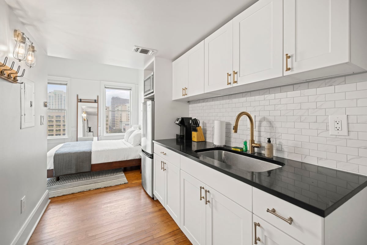 Fully-equipped kitchen.