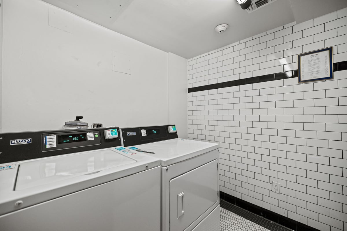 On-site laundry.