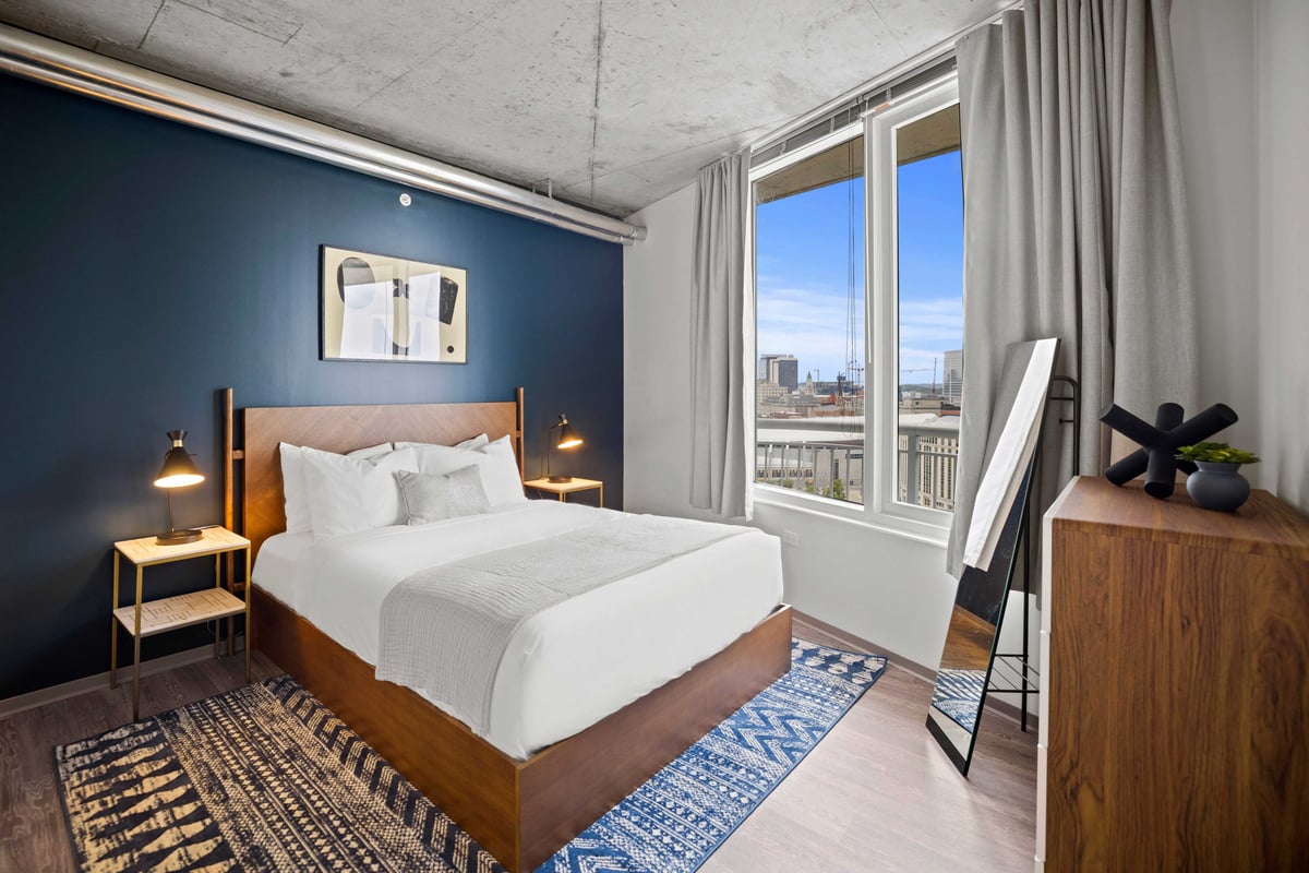 Bedroom with queen bed
