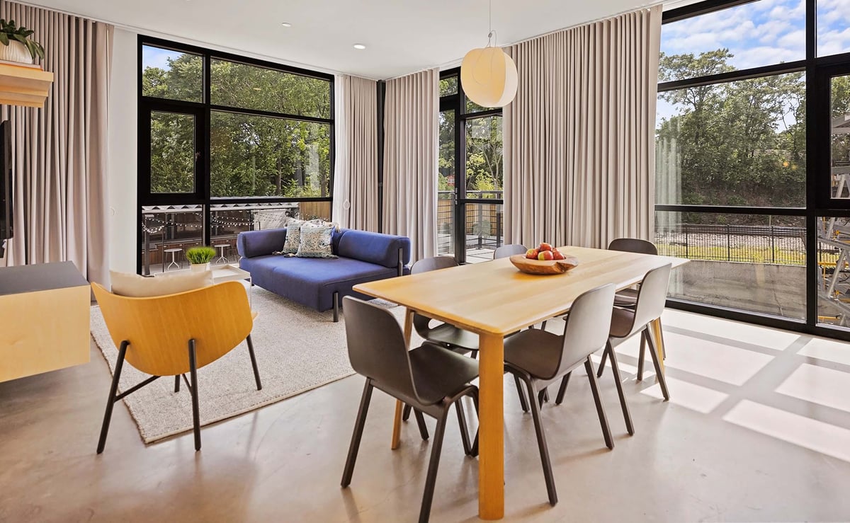 Chic, cozy living spaces.