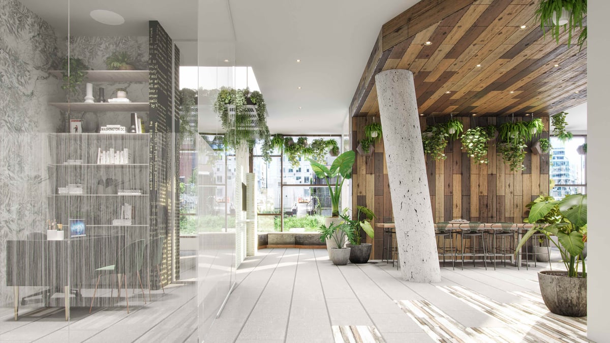 Inviting lobby and shared spaces 