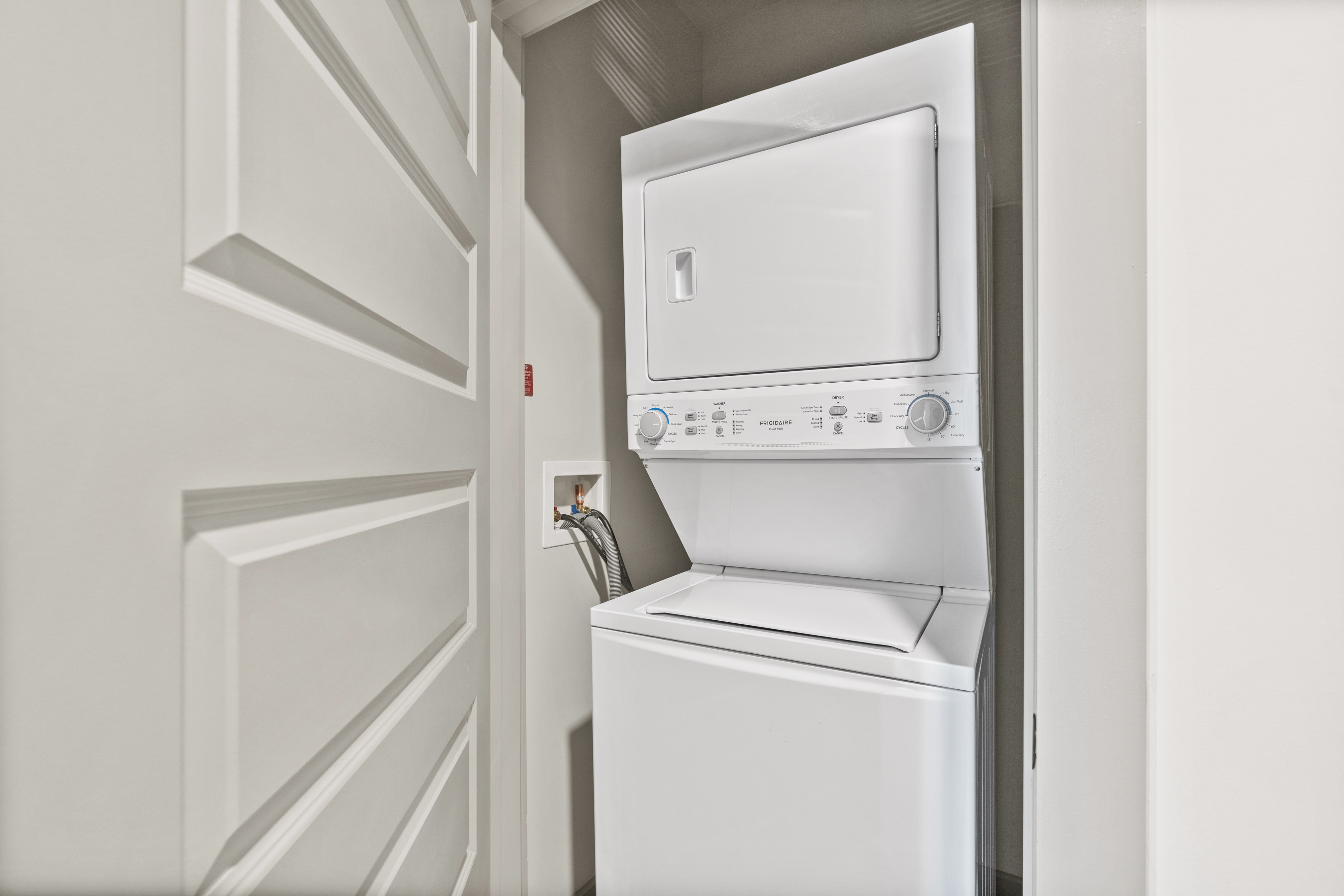 In-unit washer and dryer. 