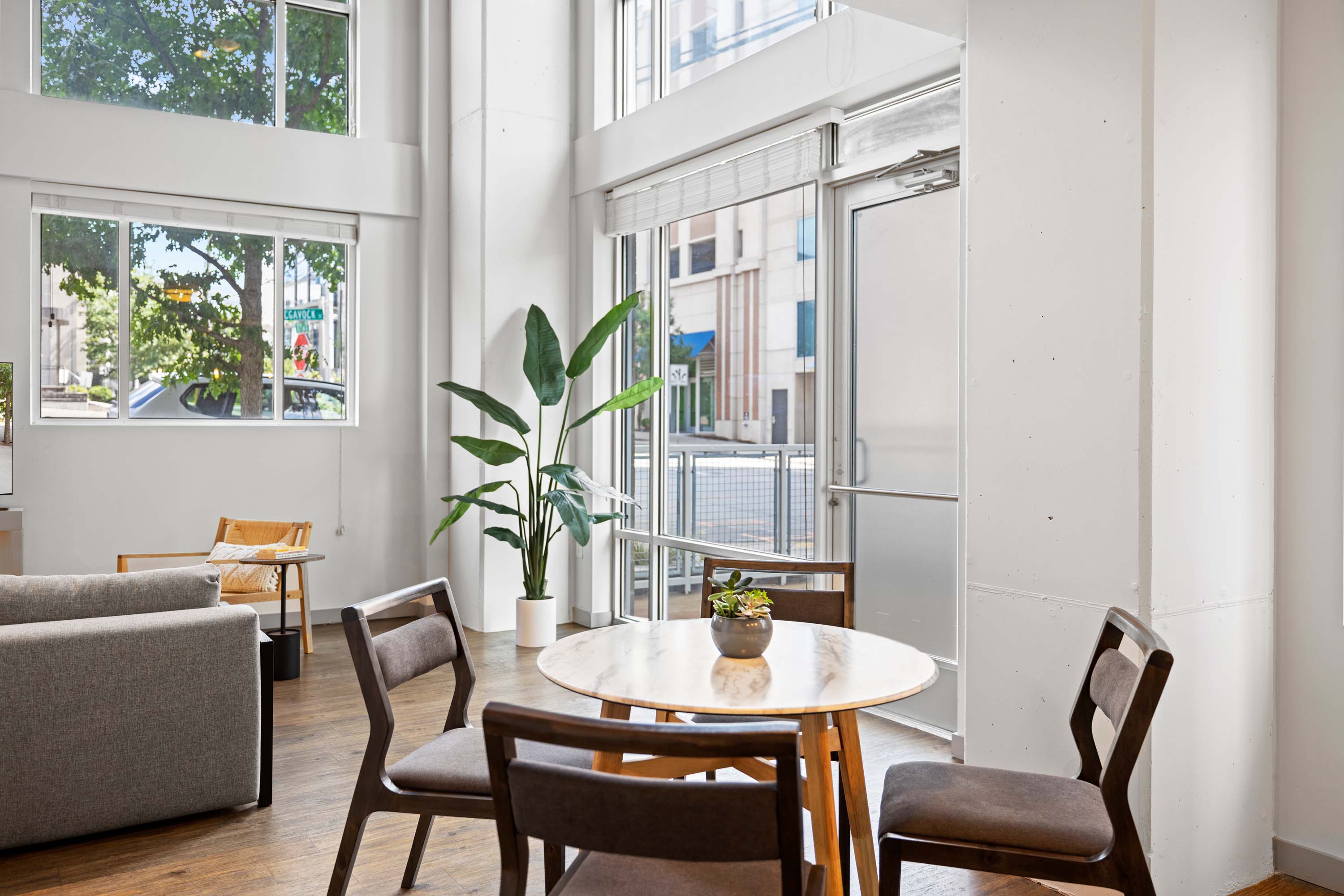 Dining area with seating for four.