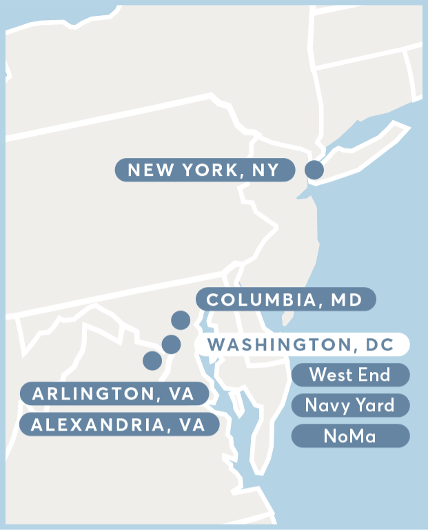 Atlantic East Coast Locations Map